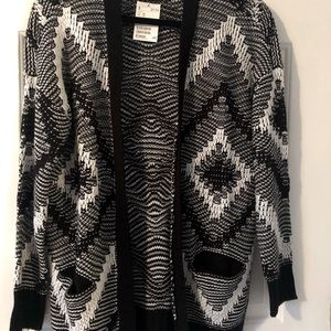 Elegant Jacket Coat Black/White - NEW